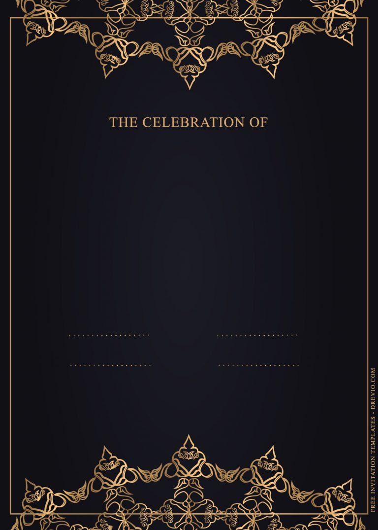 11+ Stunning Luxury Gold Birthday Invitation Templates | Download ...