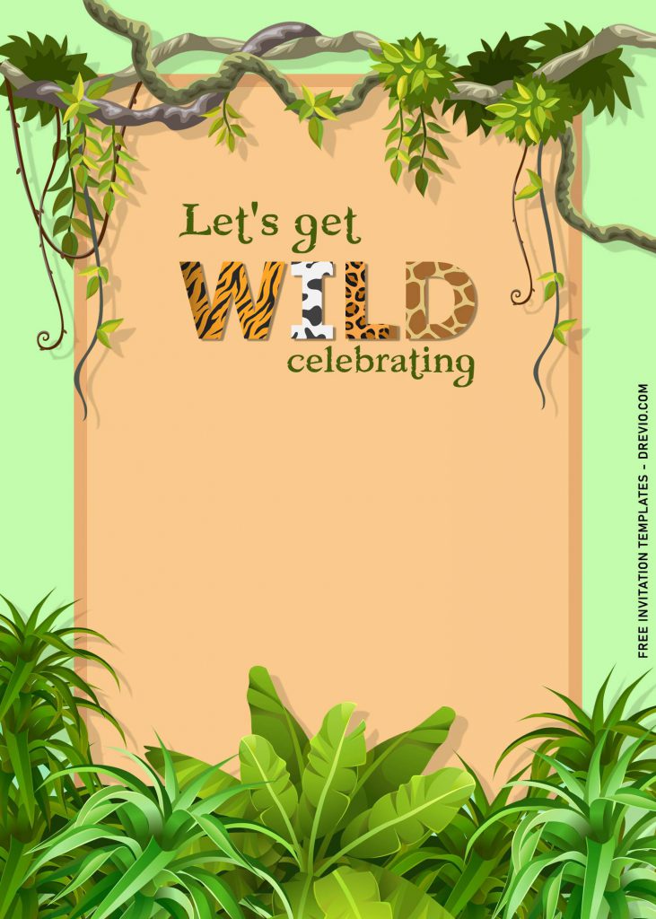 11+ Fun Jungle Birthday Party Invitation Templates and has Pirate Map Style Text Box