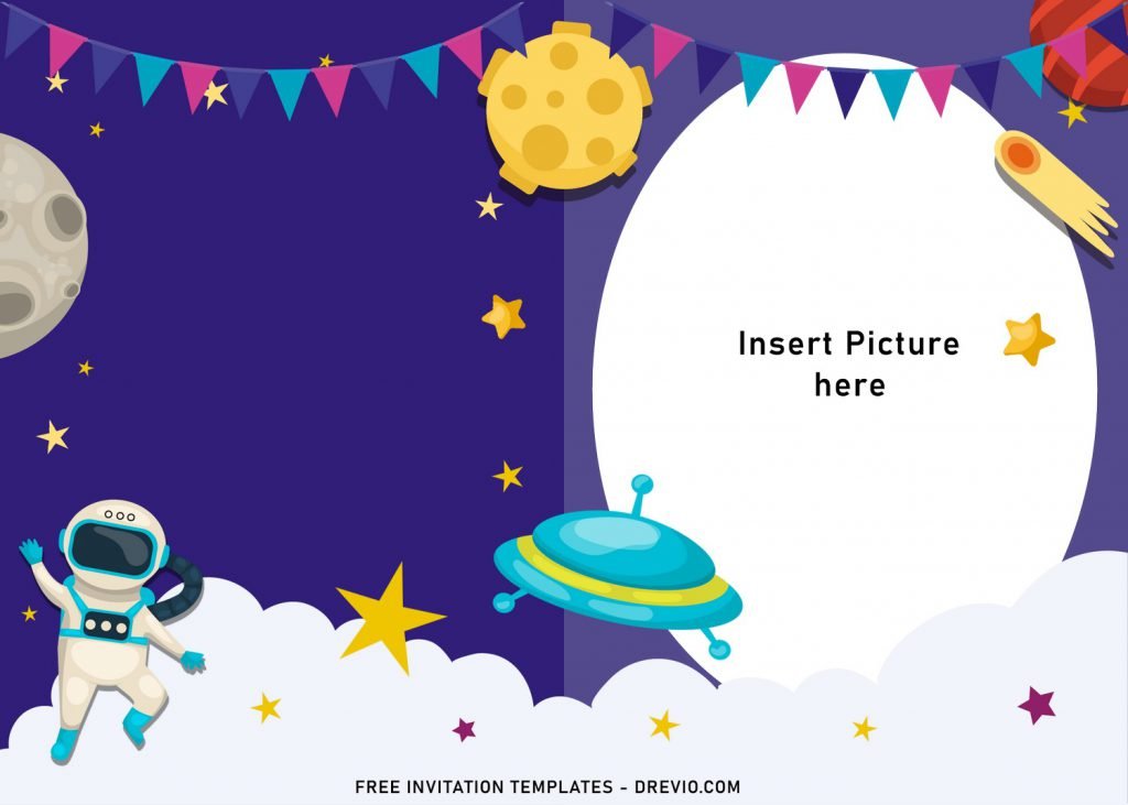 11+ Space Galaxy Birthday Invitation Templates For Your Little Astronaut's Birthday Party and has Asteroids