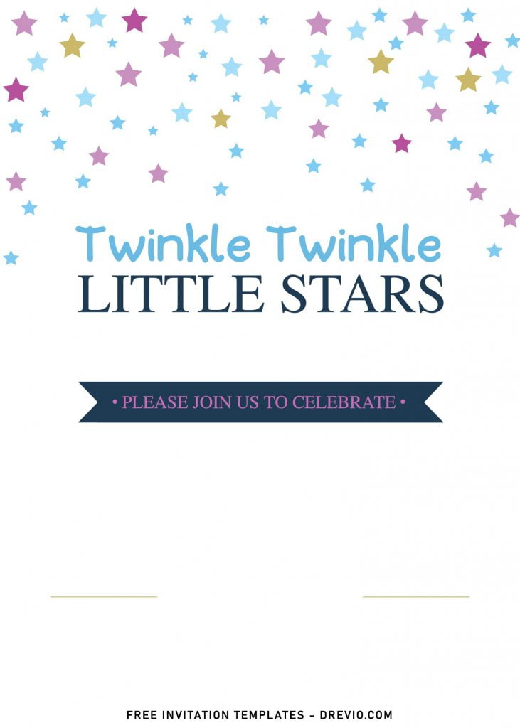 7+ Twinkle Twinkle Little Stars Birthday Invitation Templates For Any Ages and has cute stars