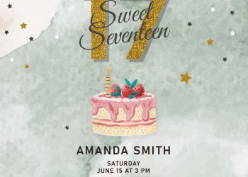 7+ Hand Painted Watercolor Sweet 17 Birthday Invitation Templates