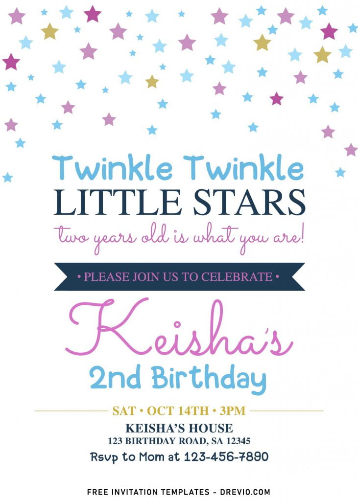 7+ Twinkle Twinkle Little Stars Birthday Invitation Templates For Any Ages