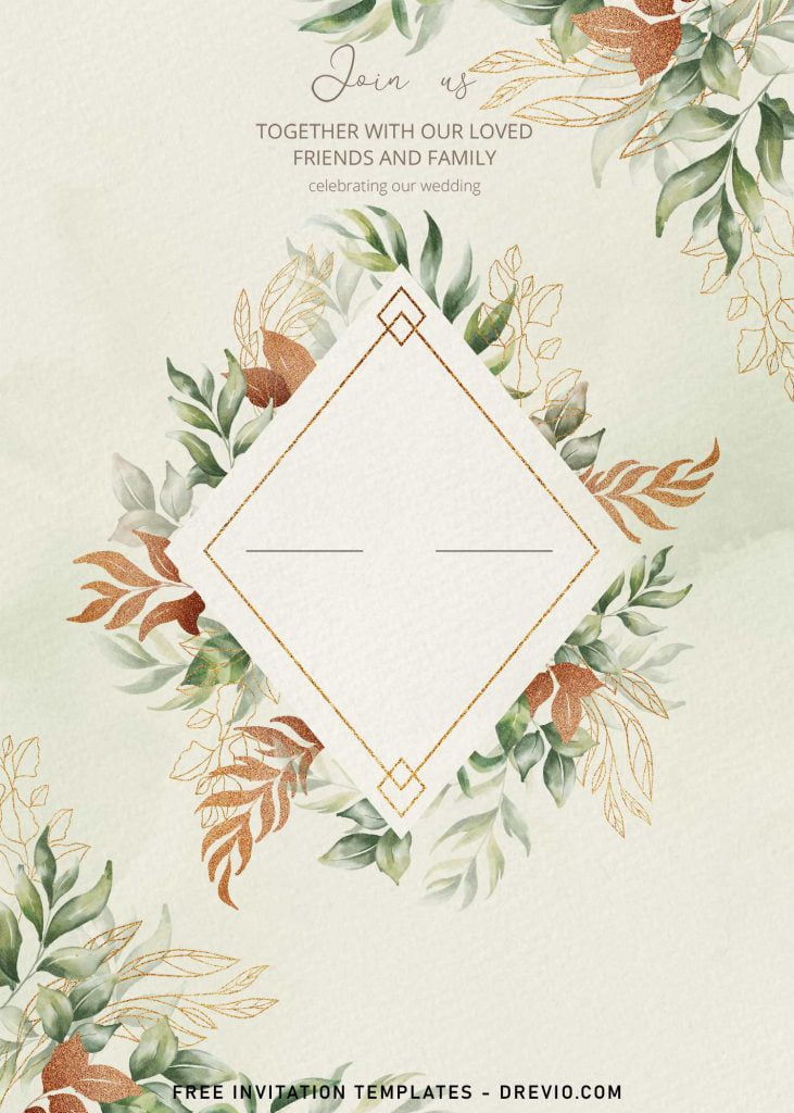7+ Aesthetic Spring Leaf Birthday Invitation Templates and has Rhombus shaped text box