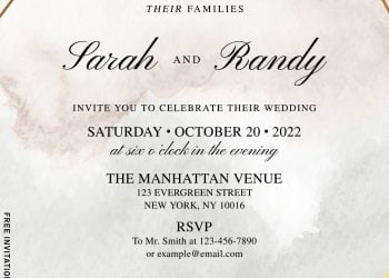 7+ Watercolor Geometric Wedding Invitation Templates