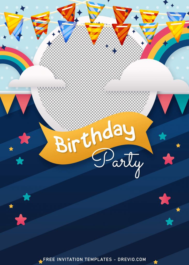 8+ Personalized Kids Birthday Party Invitation Templates For Any Ages and has Ribbon
