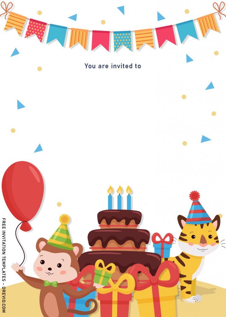 8+ Cute Woodland Animals Birthday Invitation Templates and has solid white background