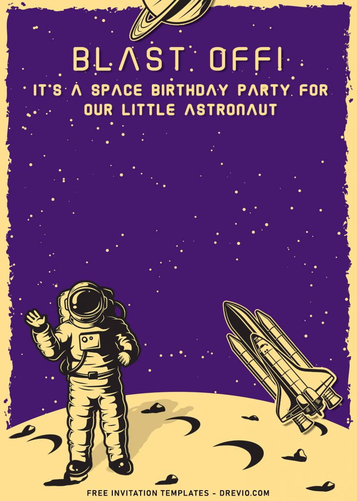 8+ Magnificent Poster Style Outer Space Birthday Invitation Templates and has awesome Astronaut