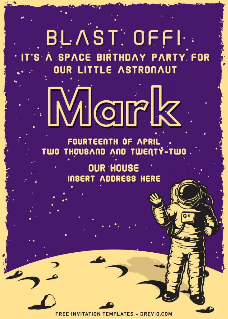 8+ Magnificent Poster Style Outer Space Birthday Invitation Templates