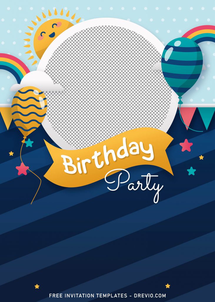 8+ Personalized Kids Birthday Party Invitation Templates For Any Ages and has portrait orientation card design