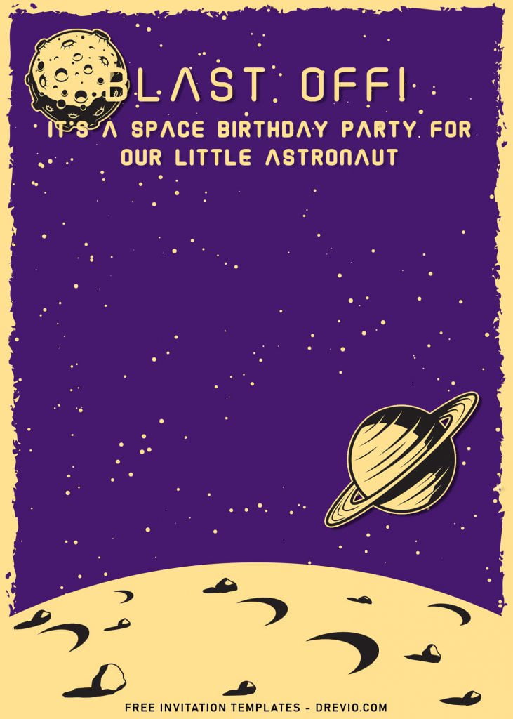 8+ Magnificent Poster Style Outer Space Birthday Invitation Templates and has Twinkling Stars
