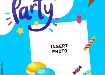 10+ Fresh Let’s Party Up Birthday Invitation Templates For Summer Kids Birthday Party