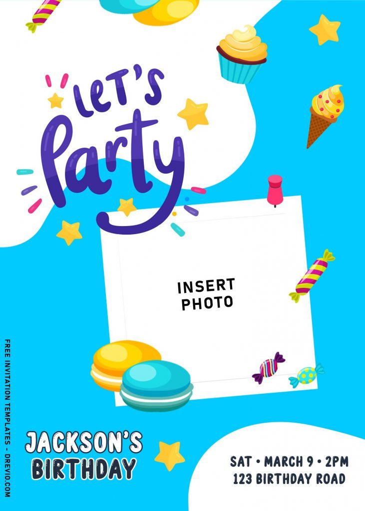 10+ Fresh Let’s Party Up Birthday Invitation Templates For Summer Kids Birthday Party