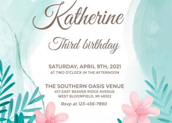 10+ Best Watercolor Leaf Birthday Invitation Templates To Help You Set Beautiful Fall Birthday Party
