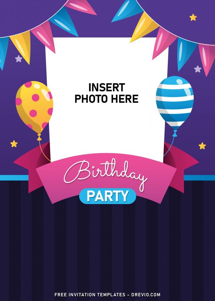 11+ Fun Birthday Invitation Templates For Your Kid's Upcoming Birthday Party and has portrait design