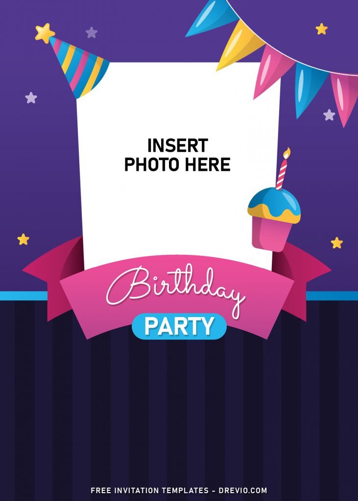 11+ Fun Birthday Invitation Templates For Your Kid's Upcoming Birthday Party and has pastel twinkle stars