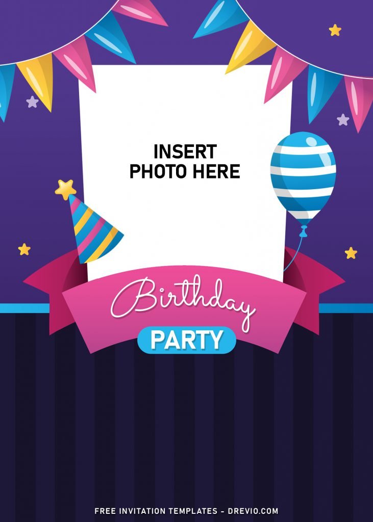 11+ Fun Birthday Invitation Templates For Your Kid's Upcoming Birthday Party and has photo frame