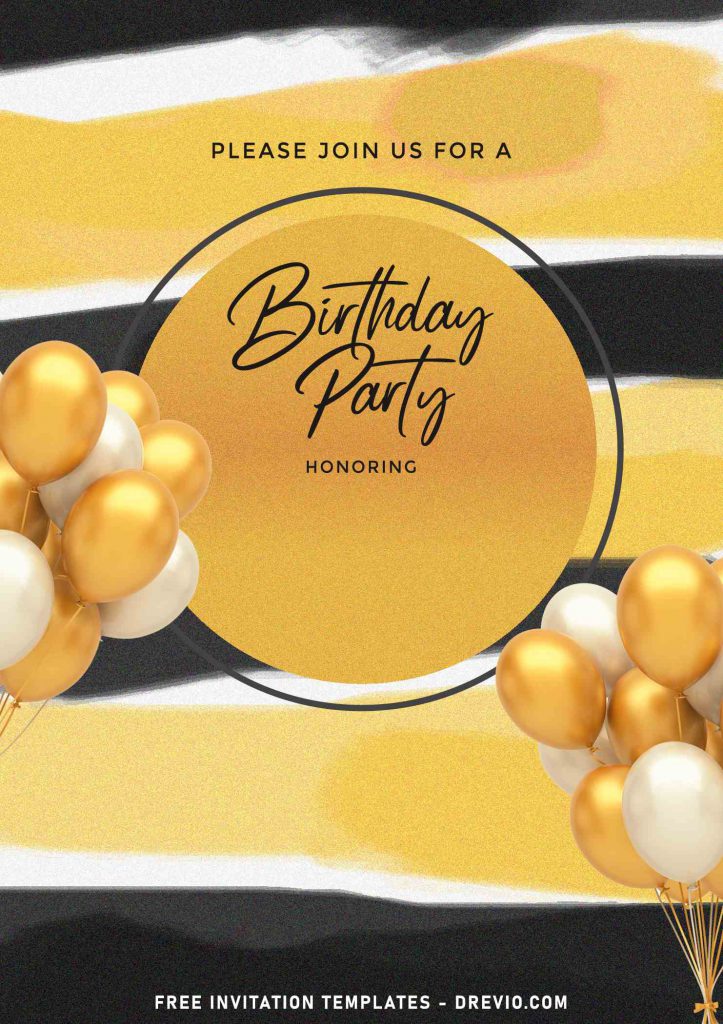 Invitation Template of 11+ Elegant Gold Birthday Invitation Templates 7