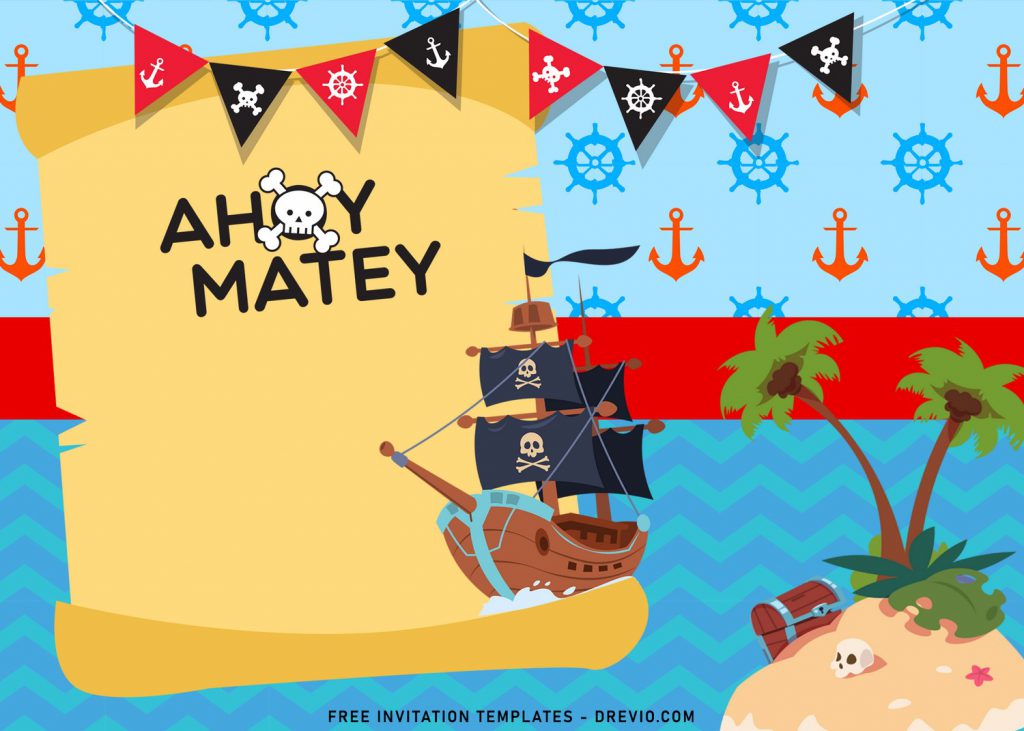 11+ Ahoy Pirate Birthday Invitation Templates For Your Kid's Birthday Party and landscape design