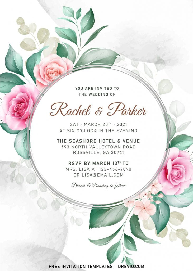 8+ Watercolor Pink Floral Birthday Invitation Templates
