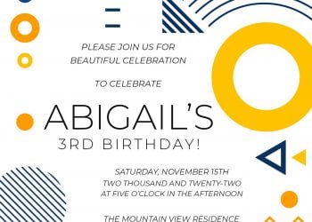 8+ Creative Geometric Shapes Birthday Invitation Templates