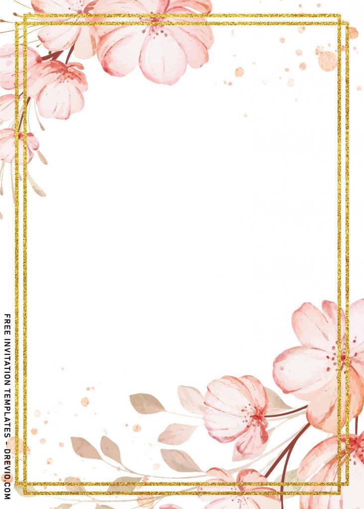 8+ Pristine Watercolor Cherry Blossom Birthday Invitation Templates and has solid white background