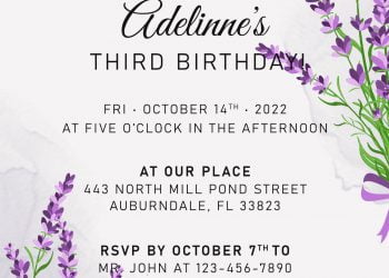 8+ Watercolor Lavender Birthday Invitation Templates