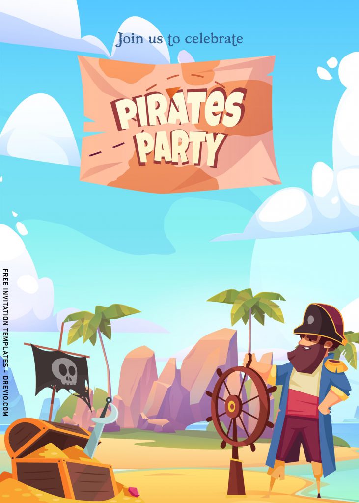 7+ Personalized Pirate Birthday Invitation Templates For Any Ages and has 