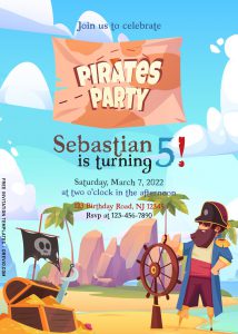 7+ Personalized Pirate Birthday Invitation Templates For Any Ages ...