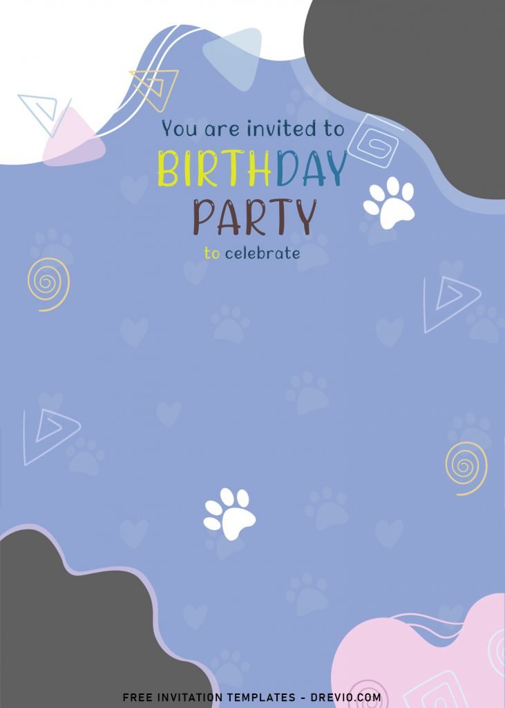 Invitation Template of 8+ Colorful Hand Drawn Birthday Invitation Templates For Your Kid’s Birthday 3