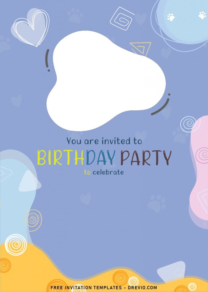 Invitation Template of 8+ Colorful Hand Drawn Birthday Invitation Templates For Your Kid’s Birthday 2