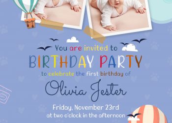 8+ Adorable Hot Air Balloon Birthday Invitation Templates For Your Kid's Upcoming Birthday