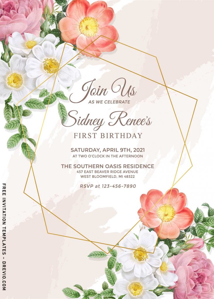 8+ Classy Birthday Invitation Templates With Watercolor Flowers