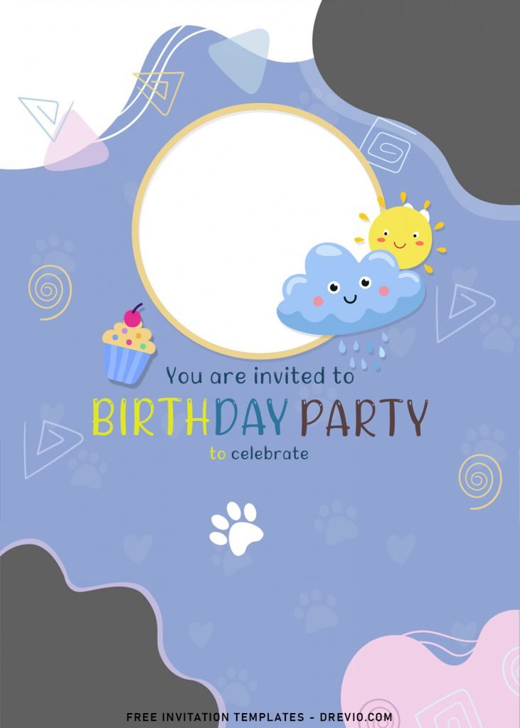 8+ Colorful Hand Drawn Birthday Invitation Templates For Your Kid’s Birthday and has 