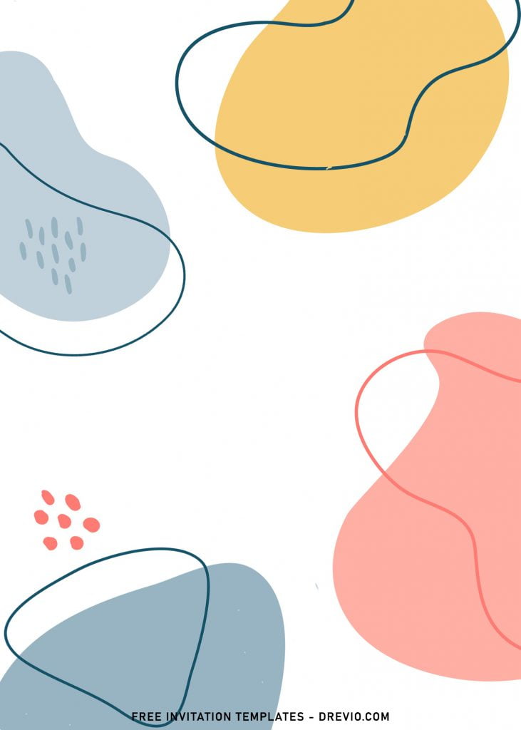 8+ Beautiful Abstract Shapes Birthday Invitation Templates and has cute random shapes