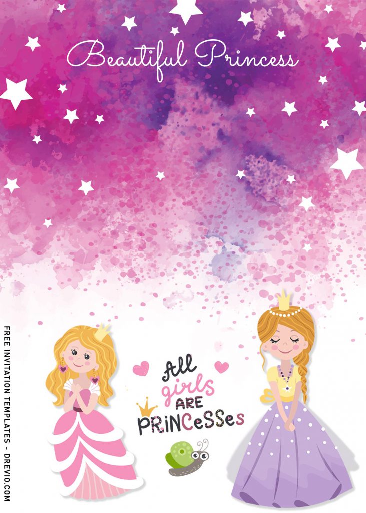 8+ Beautiful Princess Birthday Invitation Templates and has Cute Princesses