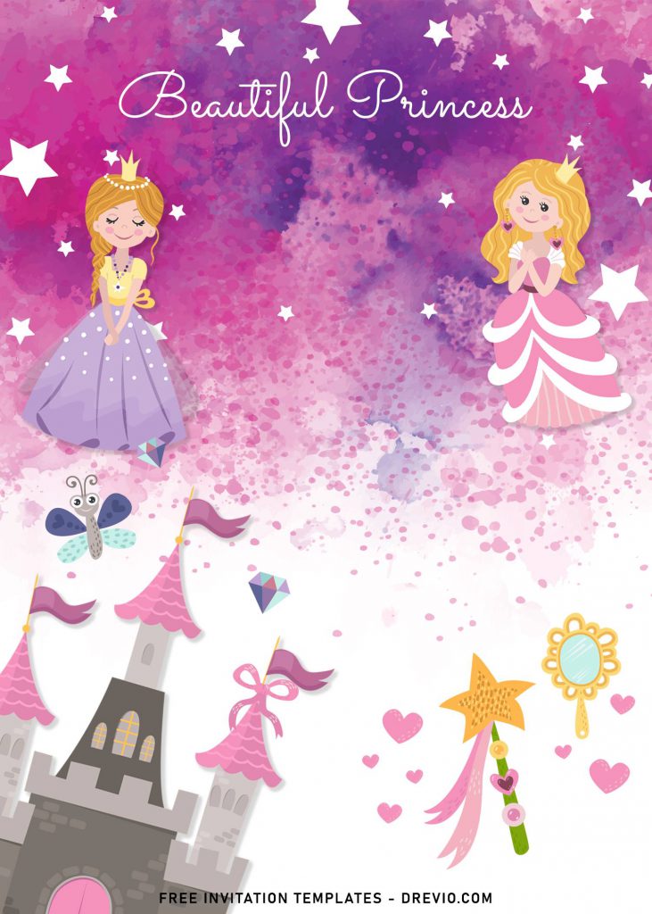 8+ Beautiful Princess Birthday Invitation Templates and has Princess Mirror