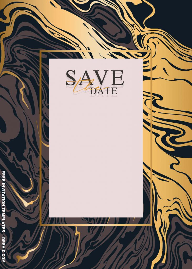 9+ Refined Gold Marble Birthday Invitation Templates and has rectangle box