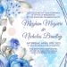 7+ Enchanting Blue Floral Geometric Wedding Invitation Templates