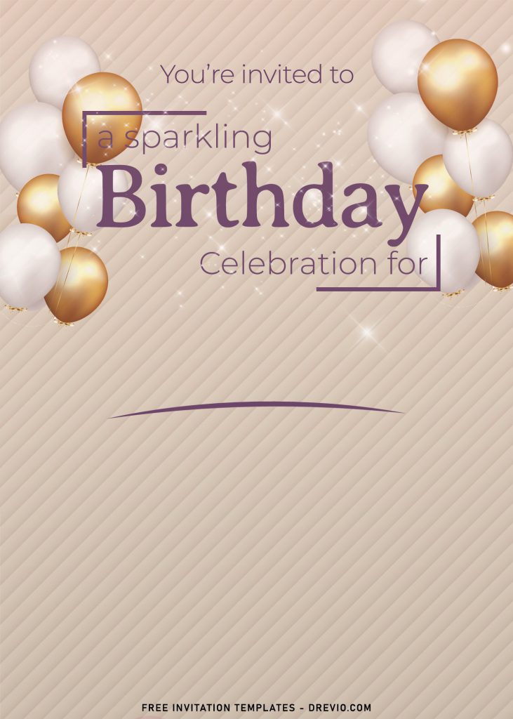 Invitation Template of 10+ Sparkling Balloons Birthday Invitation Templates 3