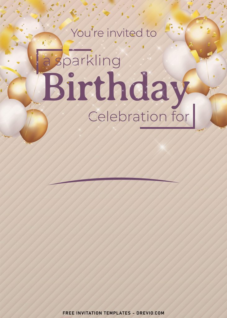 Invitation Template of 10+ Sparkling Balloons Birthday Invitation Templates 1