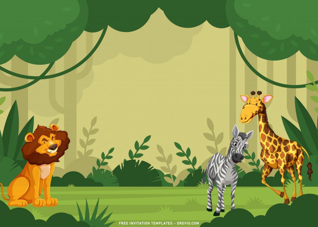 10+ Cute Safari Wild Animals Birthday Invitation Templates For Your Little Explorer and has Baby Zebra