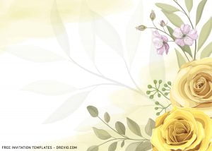 11+ Beautiful Yellow Roses Wedding Invitation Templates | Download ...