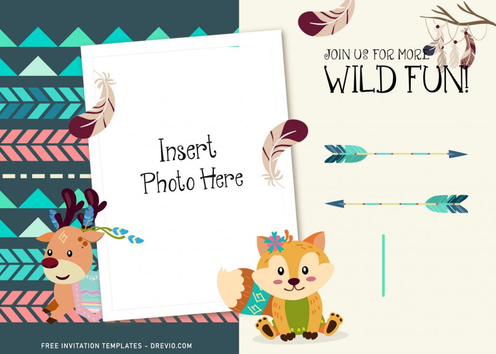 11+ Personalized Boho Woodland Birthday Invitation Template For Kids Of Any Ages and has Boho style feather