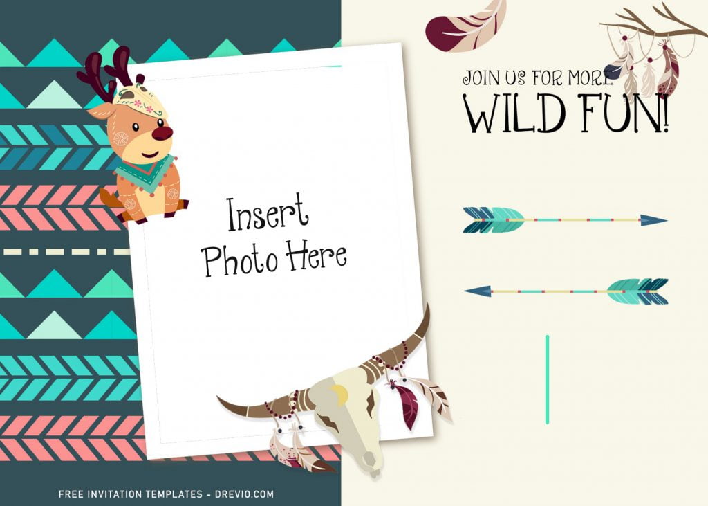 11+ Personalized Boho Woodland Birthday Invitation Template For Kids Of Any Ages and has adorable baby deer