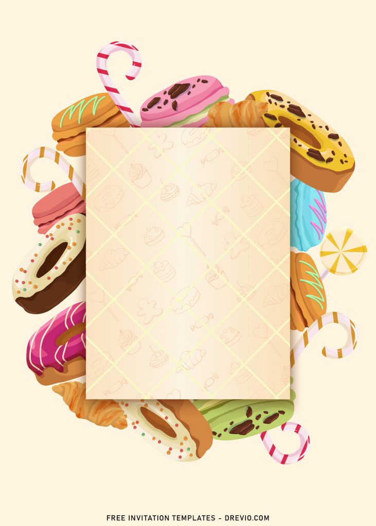 11+ Yummy Sweet Treats Birthday Invitation Templates with delicious donuts
