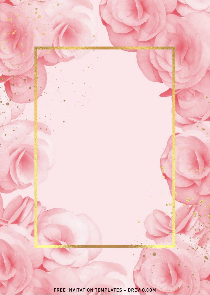 7+ Beautiful In Pink Wedding Invitation Templates and has stunning blush roses