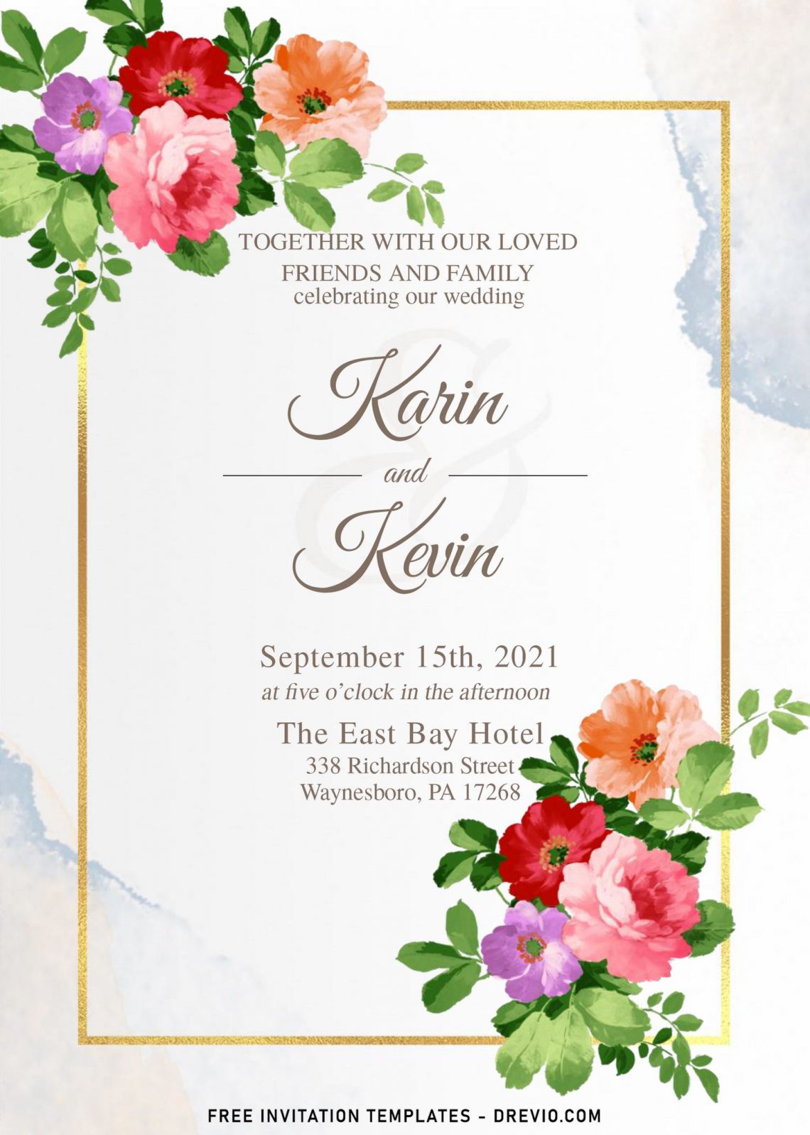 7+ Beautiful Watercolor Wedding Invitation Templates For Your Special ...