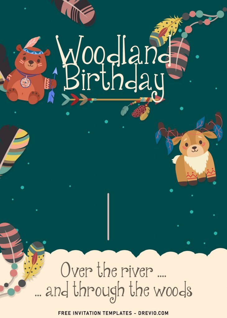 7+ Woodland Birthday Invitation Templates For Your Little Animal Lover Birthday and has Hand Drawn Woodland Animals