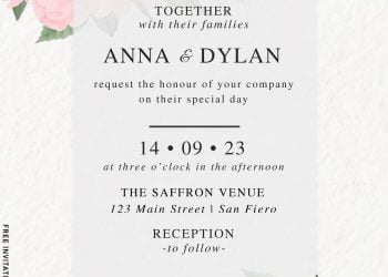 7+ Watercolor Romantic Flower And Leaf Wedding Invitation Templates