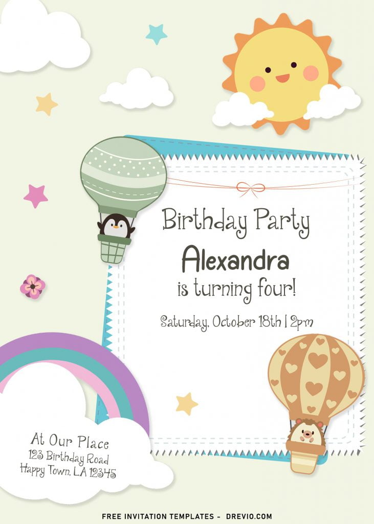 7+ Cute Kids Hand Drawing Birthday Invitation Templates